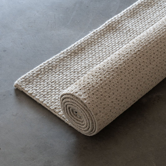 Ivory-Silver 2021 Dig-P Modern White Wool Rug