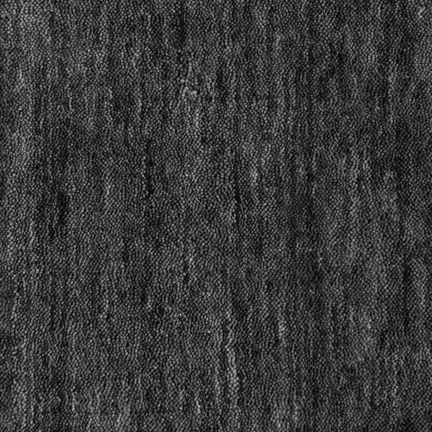 Aviral Handcrafted Black and Grey Wool Soft Rug
