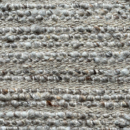 Singham Handcrafted Beige and Grey Wool Rug
